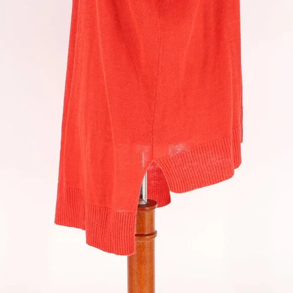 EILEEN FISHER Linen Short Sleeve Crewneck Top in Orange Red Size S - Picture 5 of 7